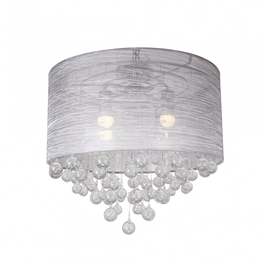 Modern 4 Light Ceiling With Clear Crystal Flush Mount More Views Modern 4 Light Ceiling