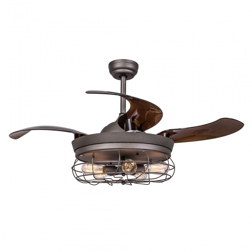 42 Inch Caged Ceiling Fan With Light And Remote Fandelier Write Your Own Review