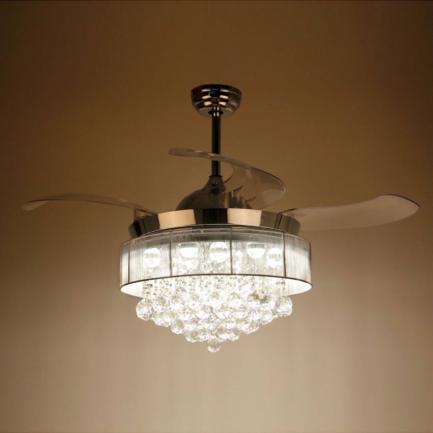 43 Broxburne Cool Light 4 Blade Led Ceiling Fan With Remote Chrome Warm 2700k Whoselamp - Brown Chandelier Ceiling Fan 43 Broxburne Cool Light 4 Blade Led Ceiling Fan With Remote Chrome Warm 2700k Whoselamp - Brown Chandelier Ceiling Fan