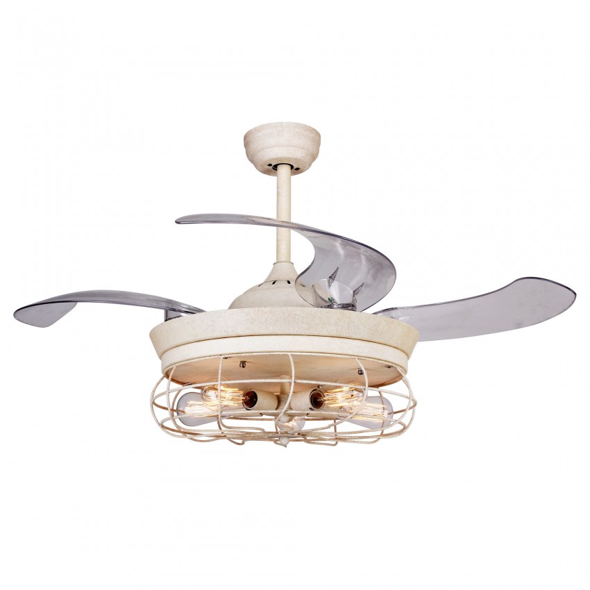 42 Inch Farmhouse Caged Ceiling Fan With Light And Remote Fandelier More Views 42 Inch Farmhouse Caged Ceiling Fan