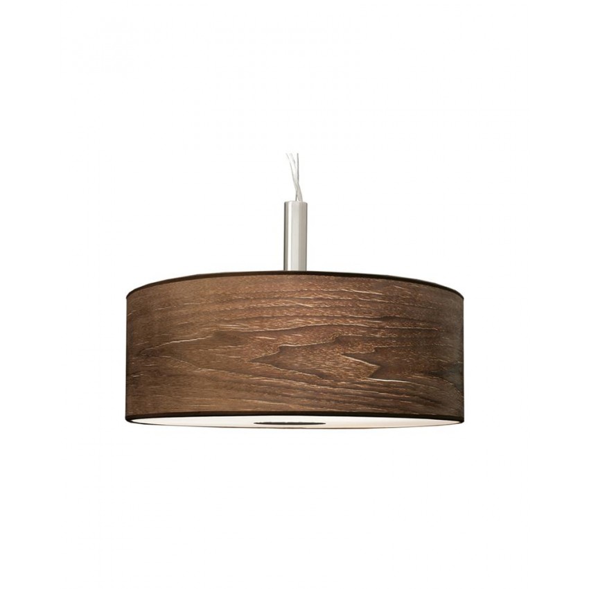 3 Light Drum Pendant Lamp With Walnut Wood Shade Whoselamp More Views 3 Light Drum Pendant Lamp With Walnut