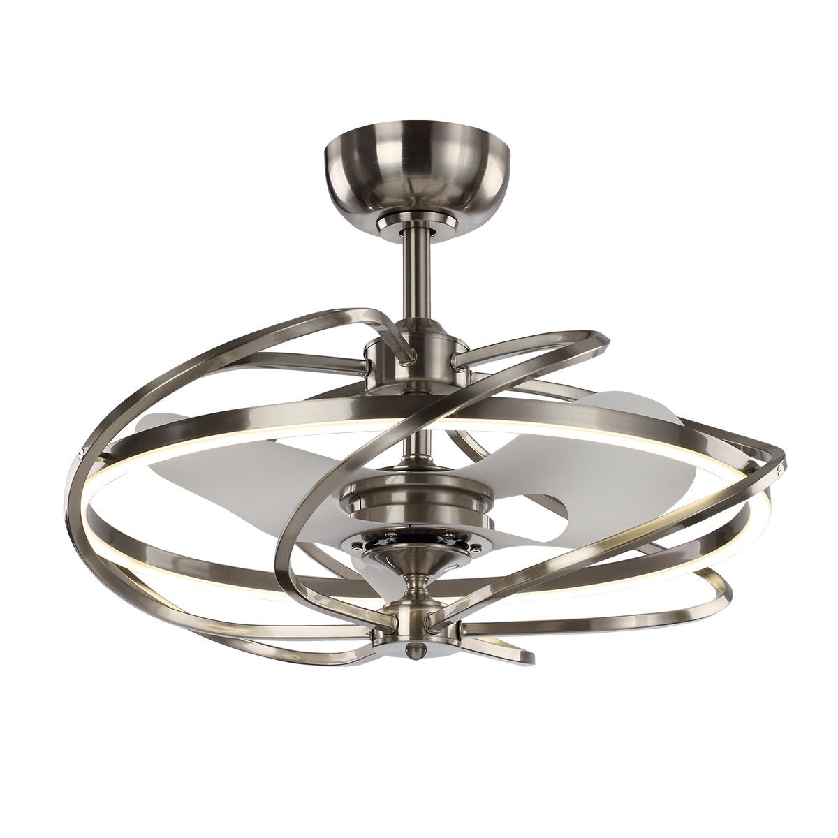 27 Bucholz 3 Blade Led Ceiling Fan With Remote Satin Nickel